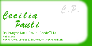 cecilia pauli business card